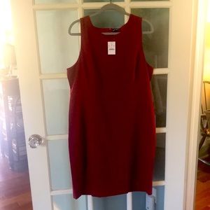 Burgundy/red knee length cocktail dress